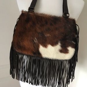 XPRESS CALF HAIR SHOULDER HANDBAG